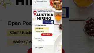 Austria Work Permit Visa | Europe Work Permit #abroadjobs #workpermit #visaservices #shortsviral