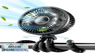 Gaiatop Baby Stroller Fan 4000mAh Oscillating Mini Portable Fan with Light 4 Review