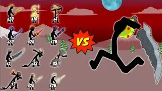 Stick War Legacy:Item Maxium 9999 Army Swordwrath Savage,Archer Golden VS Giant Swordwrath Golden