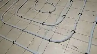 Водяной теплый пол / раскатка теплых полов из металлопласта в частном доме