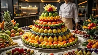 Advanced knife cutting techniques for tomatoes！#Fruitplatter#Fruitdesign