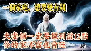 一個家想要有錢，夫妻倆一定要做到這12點#国学智慧 #国学文化 #人生感悟 #人生智慧 #易经 #正能量 #禅意生活 #修行 #情感 #道德经讲解
