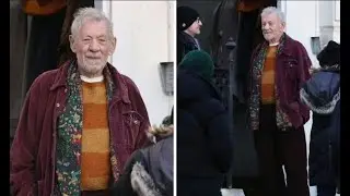 Sir Ian McKellen returns for first time since stage fall with 'controversial' comedian
