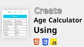 Create Age Calculator Using html & css & javascript