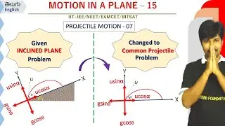MOTION IN A PLANE-15/PROJECTILE MOTION 07/PROJECTILE MOTION ON AN INCLINED PLANE||*MAXIMUM RANGE*