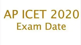 AP ICET Exam Date 2020, AP ICET 2020 Exam Date, ICET 2020 Exam Date AP