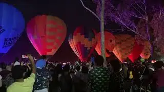 Night show of hot air balloon