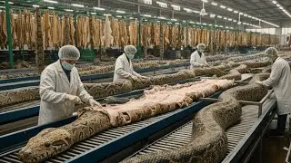 Inside the Snake Leather Factory: The Shocking Process Behind Luxury Goods!