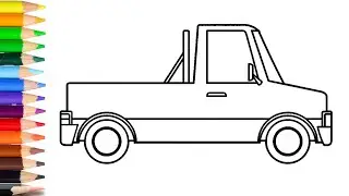 How to draw a pickup truck step by step shorts video | learn easy draw pickup truck shorts