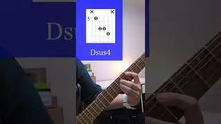 guitar Dsus4 chord & D chord 5fret
