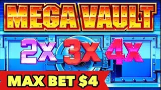 💰MEGA VAULT HUGE WIN💰X2X3X4 $4 MAX BET BONUS | 5 FROGS | WINNING WOLF SLOTS
