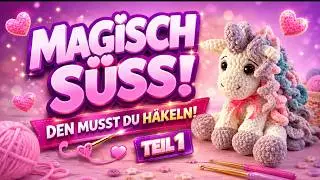 Einhorn häkeln 🦄 Häkelanleitung Schritt für Schritt Amigurumi Einhorn    Teil 1