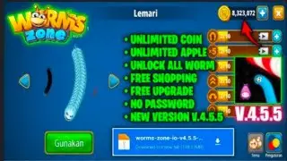 How to hack worms zone unlimited coin Free unlock snake skins 😱😱😱