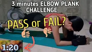 3 Minutes Elbow plank CHALLENGE| PASS or FAIL? || Core strength by steffie