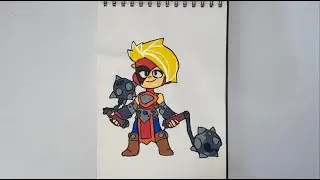 BRAWL STARS LUMI CHARACTER DRAWING AND COLORING | EASY STEP-BY-STEP PROCESS