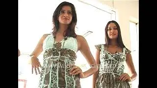 Lisa Haydon walks for Babita Malkani's Summer Collection, in a green, brown and white dress