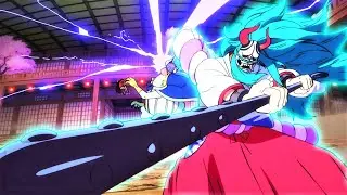 Yamato uses Thunder Bagua to rescue Luffy from Ulti Meteor, Luffy meets Yamato