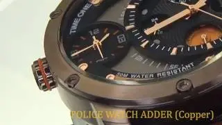 POLICE WATCH ADDER BLACK