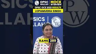 From Teacher To OCS Officer : OPSC OCS 2022 Topper Lopamudra Ma'am Rank 289 #OPSCWallah #Shorts