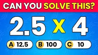 🧠 50 Harder Math Quiz Questions | 8-Second Speed Challenge ⚡