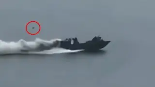 Беспилотник, взорвавшийся в воздухе, поразил российский скоростной катер!