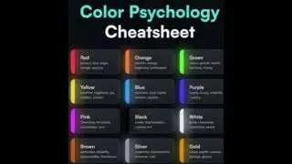 COLOR PSYCHOLOGY CHEATSHEET #colorpsychology #shorts