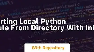 Importing local python module from directory with init py