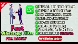 Super Fast Whatsapp Numbers Filter Pro-Full Reseller #whatsappfilter#whatsappsender