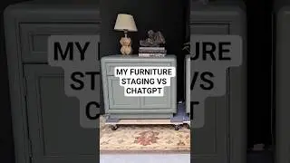 AI verses real life staging #AI #upcycle #diyhacks #furnitureflip #furniturestaging #beforeandafter