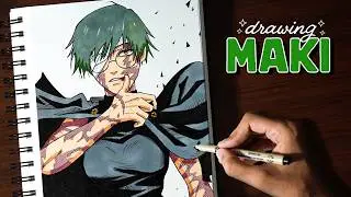 Drawing MAKI Zenin from Culling Game | Jujutsu Kaisen Step by Step Art Tutorial