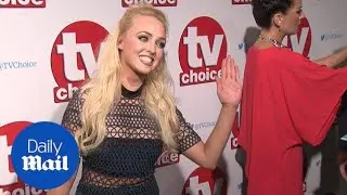 Jorgie Porter jokes around on TV Choice Awards red carpet - Daily Mail