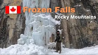 Solo Hiking | Frozen Waterfalls | Hiking in Alberta - Canada | Grotto Canyon | Rocky Mountains Banff