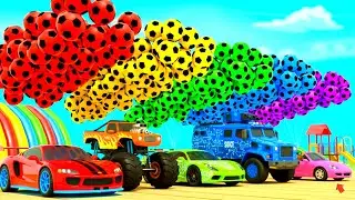 Learn Colors with Fun Toy School Bus & Cars for Toddlers
