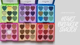 I Heart Revolution | Heartbreaker palette swatches | Daily With Dils