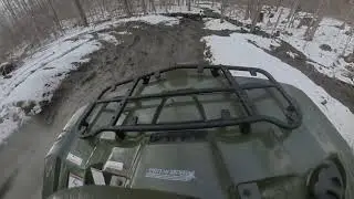 Can-Am 700 XT vs King Quad 750 no comparison Same mud hole 2 years later. Can-Am Does it in 2X