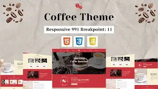Coffee Shop Website Design: 2025 PSD to HTML Responsive Breakpoint 991