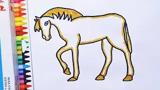 how to draw horse🐎easy drawing for kids🤩/ viralvideo#@kidslearningzone5