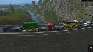 FS17 | Traslado dos Maquinas de Trillar en lowboy