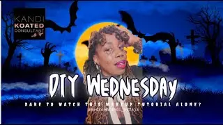 ADDAMS FAMILY GLAM 💀 Halloween Makeup for Melanin Queens | Get Kandi Koated