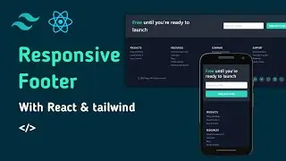 How to make a responsive footer with react js and tailwind css