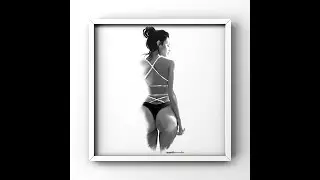 female Model figure sketch digital pastel portrait 20SEC speed paint process | Infinite Painter