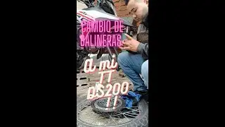 😰CAMBIO DE BALINERAS DELANTERAS A MI TT DS 200🔥
