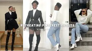 RECREATING PINTEREST OUTFITS (Winter- Spring Edition) | Casual, Chic, Edgy