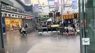 Rail journey from Manchester to Nottingham UK