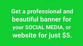 Professional social media banners for just $5 on Fiverr