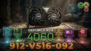MSI ◉ GeForce RTX 4060 VENTUS 2X BLACK 8G OC ➤ Видеокарта с искусственным интеллектом