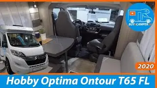 French Bed | Hobby Optima Ontour T65 FL | motorhome tour | made in germany