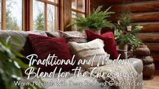 A Traditional and Modern Blend for the Christmas | Warm Neutrals with Deep Red and Green Accents