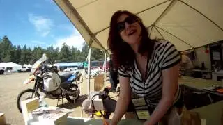 Lois Pryce at the Overland expo 2013
