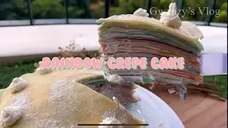 How to Make Easy Rainbow Crepe Cake 🌈